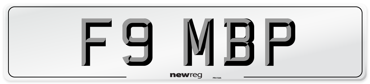 F9 MBP Number Plate from New Reg